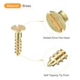thumbnail image 4 of Uxcell 60Pack M3 x 12mm Brass Slotted Drive Flat Head Wood Screws Self Tapping Screw, 4 of 6