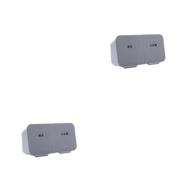 Organizador de plástico Bewildely contenedor gris blanco 2Conjunto
