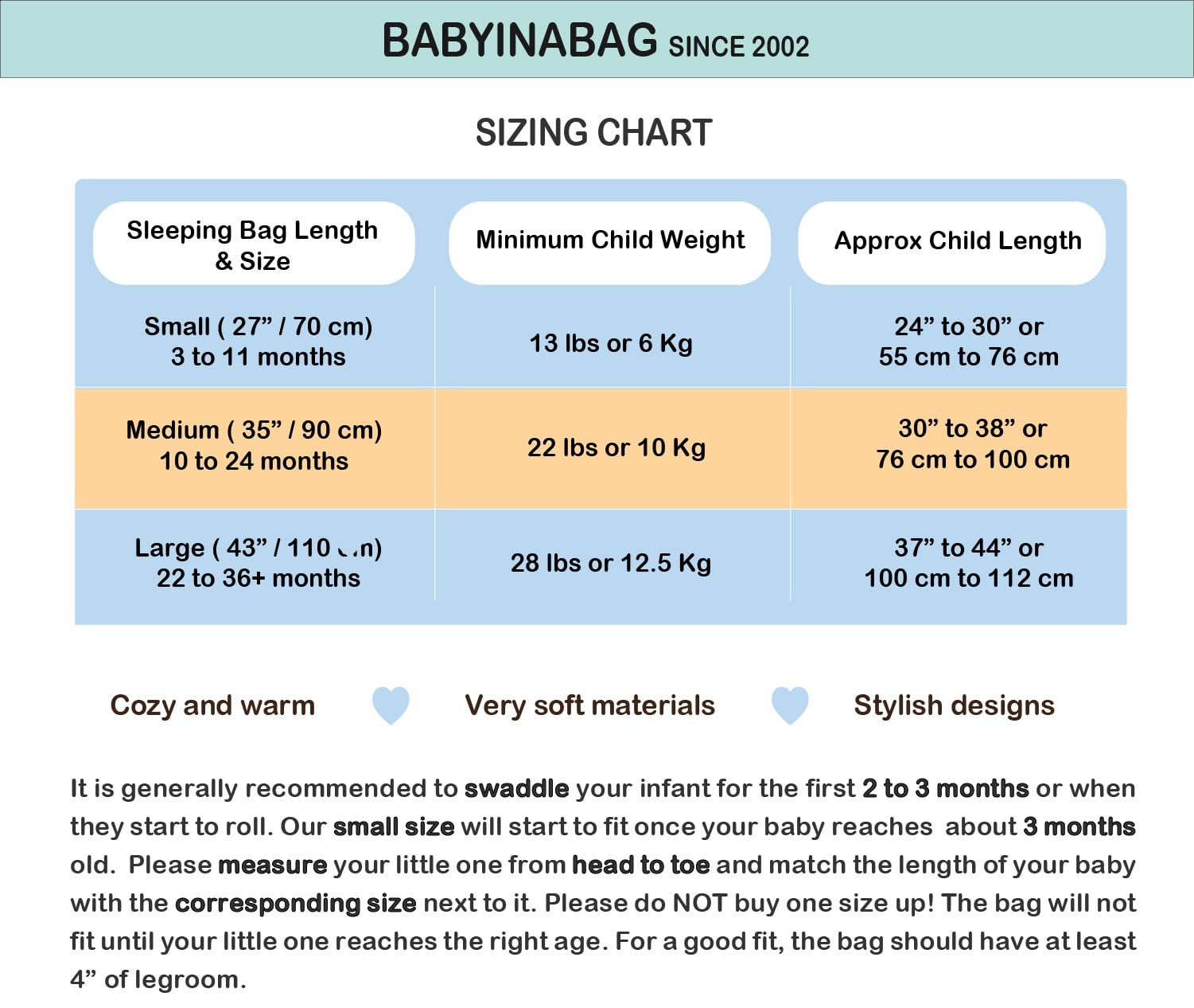 BABYINABAG Warm 2.5 Tog Quilted Winter Model Baby Sleeping Bag and Sack, Plush Minky Dot for Infants and Toddlers Size Medium (10-24 mos)