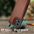 thumbnail image 6 of Tekcoo for Motorola Moto G Stylus 5G 2023 Wallet case, Flip Wallet Leather Magnetic Clasp Case with Credit Card Holder and Shockproof Function Kickstand Phone Cover - Brown, 6 of 7