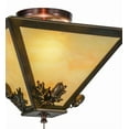 thumbnail image 3 of Meyda Tiffany 155015 Oak Leaf And Acorn 3 Light 16" Wide Semi-Flush Ceiling Fixture -, 3 of 7
