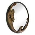 thumbnail image 2 of Zeckos Bronze Mermaid Mirror – 20-inch Nautical Accent for Coastal Home Decor - Bronze, 2 of 8