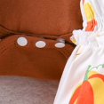 thumbnail image 6 of Quealent Baby Girl My First Thanksgiving Outfit Turkey Romper Ruffle Layered Shorts Headband Socks Cute Fall Clothes (Coffee, 0-3 Months), 6 of 9