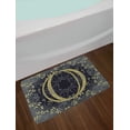 thumbnail image 2 of Number Bath Mat, 0 Surrounded by Classic Damask Victorian Shabby Floral Pattern, Plush Bathroom Decor Mat with Non Slip Backing, 29.5" X 17.5", Dark Blue Grey Yellow, by Ambesonne, 2 of 2