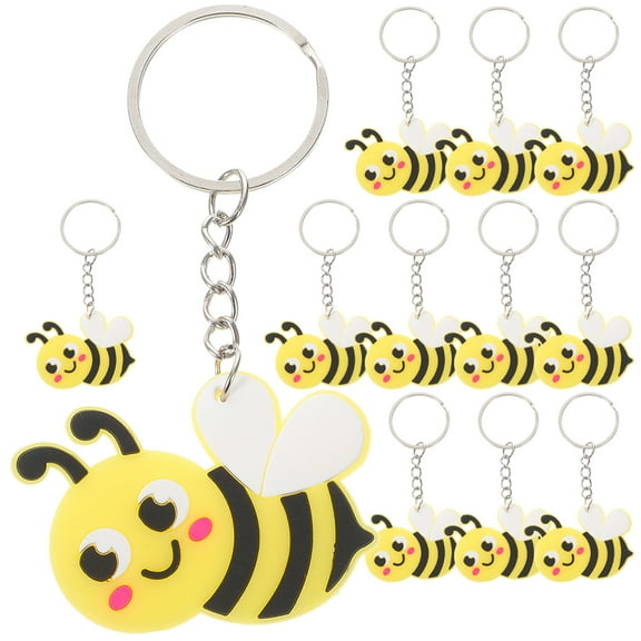unbranded  12 Pcs Party Favors Cartoon Bee Pendant Keychain Sign Charm Balloons