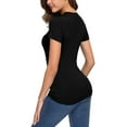 thumbnail image 6 of Urban CoCo Women's Slim Fitted Short Sleeve T-Shirt(Black, L), 6 of 6