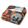 thumbnail image 2 of ZICANCN Throw Blanket Dia De Skull Muertos , Couch Ultra Soft Micro Fleece Sofa Bed Camping Travel Blanket for Adults, 40"x30", 2 of 8