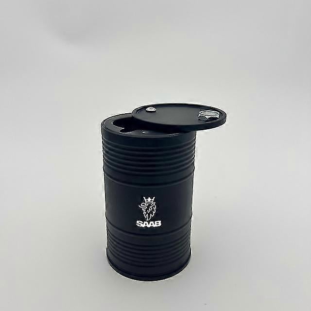 Ashtrays For SAAB 9-3 93 9-5 9 3 9000 9 5 Personalized oil drum car ashtray multifunctional metal stainless steel ashtray car accessories