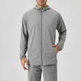 thumbnail image 4 of WAENQINLA Men's UPF 50+ Sun Protection Hoodie Lightweight Outdoor Full Zip Jackets Solid Color Athletic Running Jackets, 4 of 6