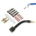 thumbnail image 4 of Contact Tip Gas Nozzles 10pcs Contact Tip 4pcs Tips Holder Diffuser 2pcs Connecting Rod Torch Neck Nozzle Key Set For MB15/15AK MIG Welding Torch, 4 of 8