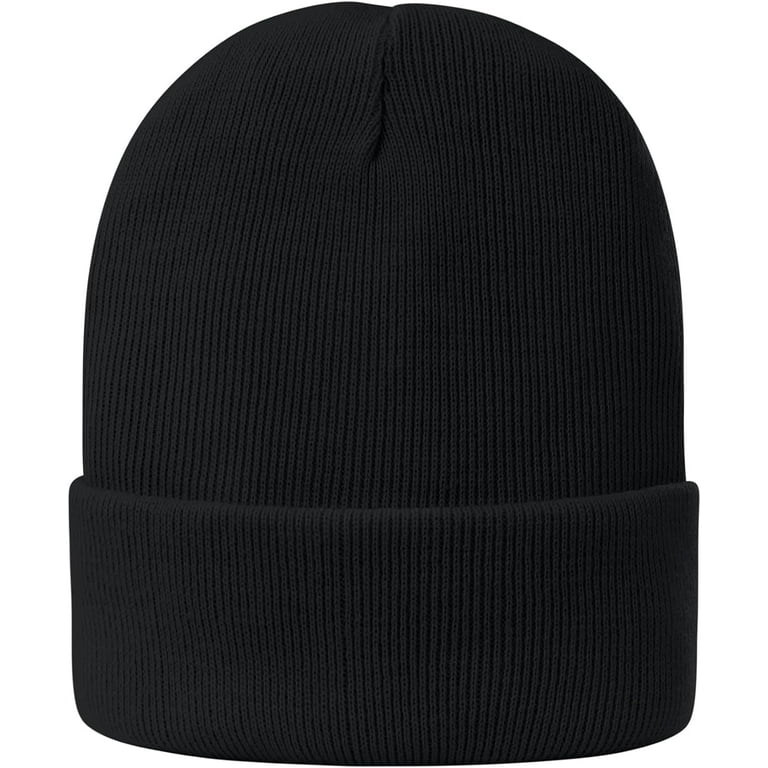 帽子 CALME _loose fit beanie BLACK Bincy Unisex Satin-Lined Soft & Warm Knit Beanie Hat, Large Size