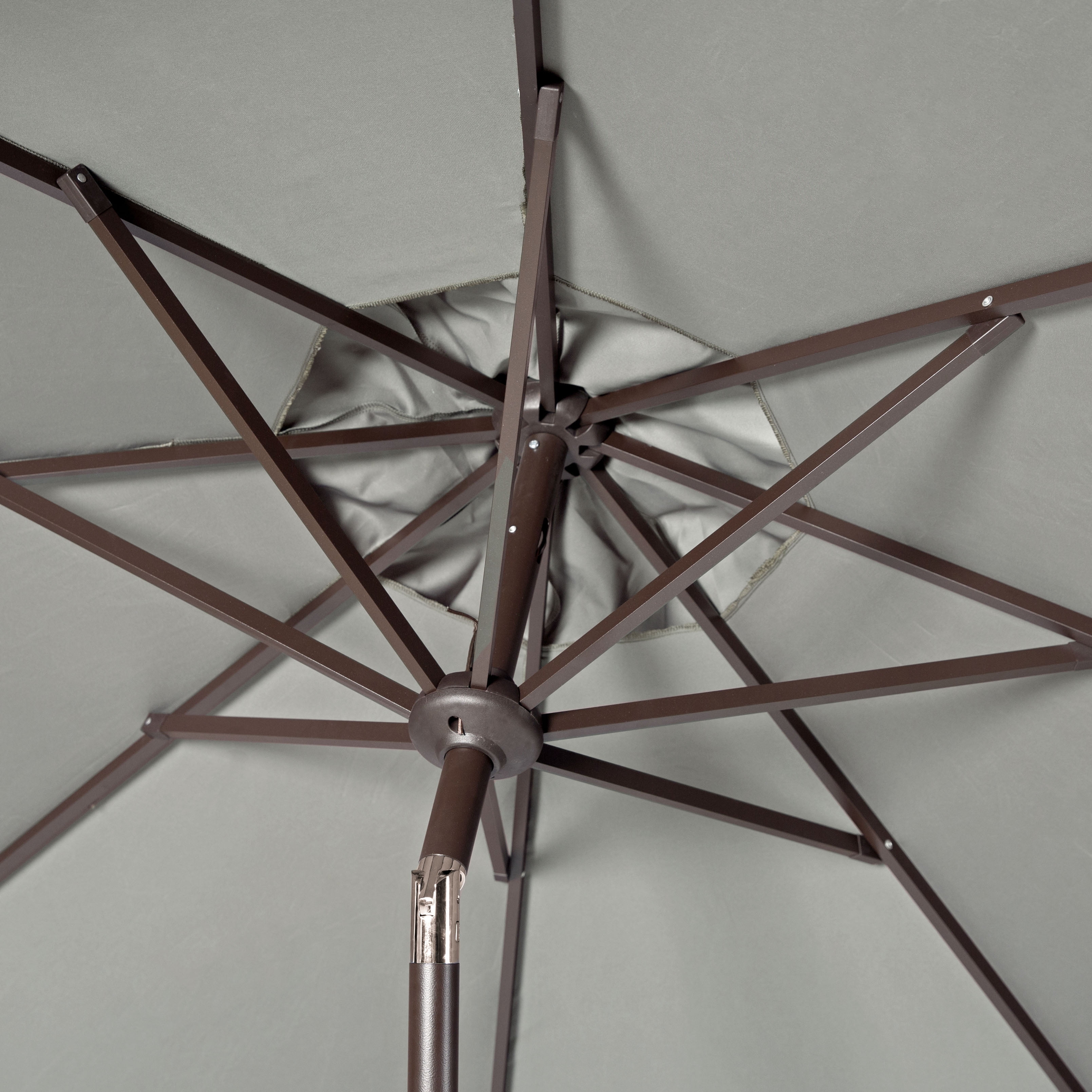 Safavieh Milan 98.82" Solid Print Round Market Patio Umbrella, UV Resistant