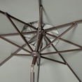 thumbnail image 4 of Safavieh Milan 9' Market Crank Fringe Tilt Patio Umbrella, Grey/White, 4 of 7