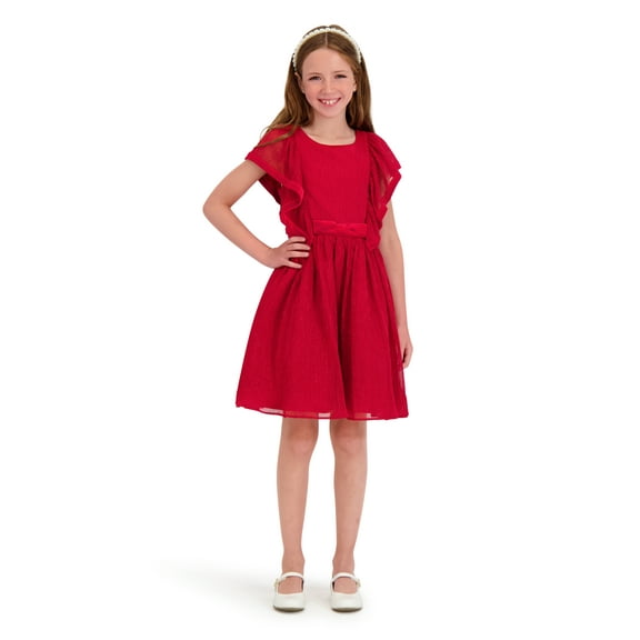 Kensie Girl Metallic Pleated Dress, Sizes 4-16