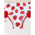 thumbnail image 6 of SOFTCCLO Girls Swimsuit 2 Piece Bikini Set Cute Floral Print Tankini Top Bottom Toddler Beach Lightweight Kids Swimwear White 6-7 Y, 6 of 8