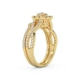 thumbnail image 4 of AFFY Twisted Infinity Halo Solitaire Bridal Set Ring for Women, IGI Certified 0.90 Carat (ctw) Round Cut Lab Grown Diamond Engagement Wedding Ring In 14K Solid Yellow Gold F-G, VS-SI Quality Size-4.5, 4 of 6