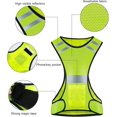 thumbnail image 2 of Chaleco reflectante, equipo reflectante ajustable de alta visibilidad para correr, andar en bicicleta y trotar, 2 of 4