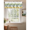thumbnail image 2 of Lemon Curtain Valances for Windows, Summer Watercolor Fruit Green Leaf in Vase Kitchen Valance Window Treatment, Light Filtering Block Curtains for Bathroom/Bedroom/Living Room 54'' x 18'', 2 of 9