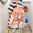 thumbnail image 1 of Bolsa Moda mujer Hit Color mochila cordón bolsillo lona 5 uds compuestas Tmvgtek Para Estrenar, 1 of 8