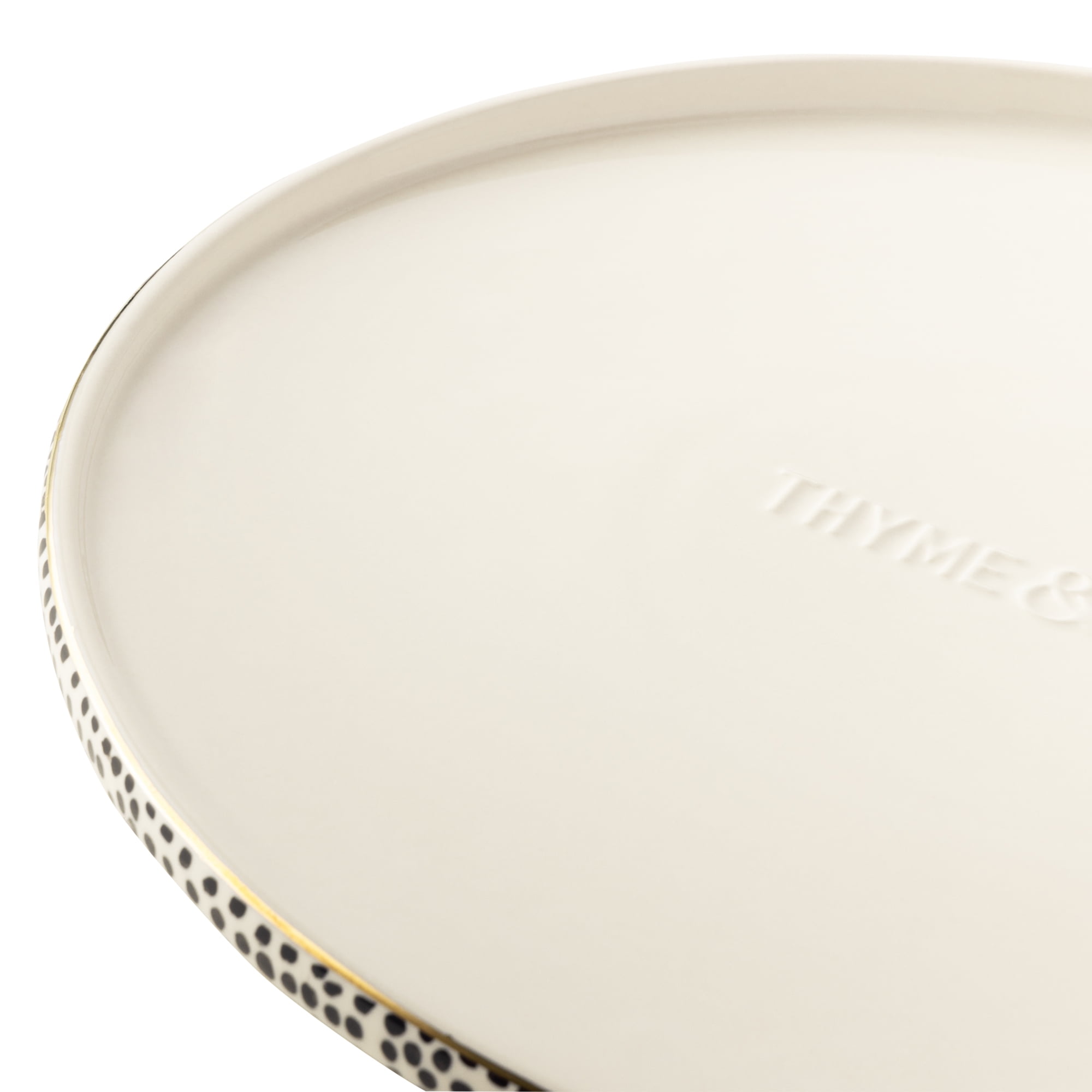 Thyme & Table 13" Round Pizza Stone Ceramic - Dot