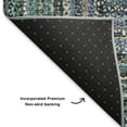 thumbnail image 5 of Addison Rugs Mayfield Premium Machine Washable Transitional Geometric Teal Rectangle Rug, 8' x 10', 5 of 7