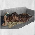 thumbnail image 6 of Coffee Soft Flannel Fleece Blanket, Selection of Fresh Roasted and Unroasted Coffee Beans in a Diagonal Stripe Pattern, Cozy Plush for Indoor and Outdoor Use, 50" x 60", Brown Cream, by Ambesonne, 6 of 6