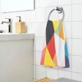 thumbnail image 3 of Yayeee 100% Cotton Hand Towels for Bathroom 16" x 28" Soft Absorbent Kitchen Towel, Purple Triangles, 3 of 7