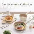 thumbnail image 3 of PRICUSIS 8PCS Cookware set, 8+10+12 In Induction Compatible, Stay Cool Handle, Fully Coated, 100% Dishwasher Safe, Coconut White, 3 of 8