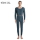 thumbnail image 2 of Conjunto de ropa interior térmica para hombre, calzoncillos largos con forro polar suave, capa base superior e inferior cálidas para el invierno, azul, 2 of 6