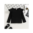 thumbnail image 5 of Bagilaanoe 2Pcs Toddler Baby Girls Skirt Set Long Sleeve Loose Ruffle T Shirt Tops + Mini Skirt with Waist Bag 12M 18M 24M 3T 4T 5T Kids Fall Casual Outfits, 5 of 9