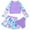 5-Purple, variant on Girls Swim Suit 3 Piece Bathing Suit with Beach Skirt Summer Girls Swimwear Teen Girl Bathing Suits for Teens 11Y