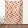 thumbnail image 4 of Ambesonne Pastel Cartoon Fabric by the Yard Upholstery, Smiling Bears Hearts, 10 Yards, Blush Brown and Peach, 4 of 5