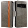 thumbnail image 3 of Case for Google Pixel 7 Cover Leather Wallet Folio Case Book Design Flip Magnetic Closure - Grey, 3 of 5
