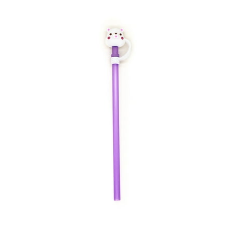 

St Tips Cover Silicone PVC PP Dustproof Reusable Portable St Plugs for Kids Families(White Bear [St Color Random] )