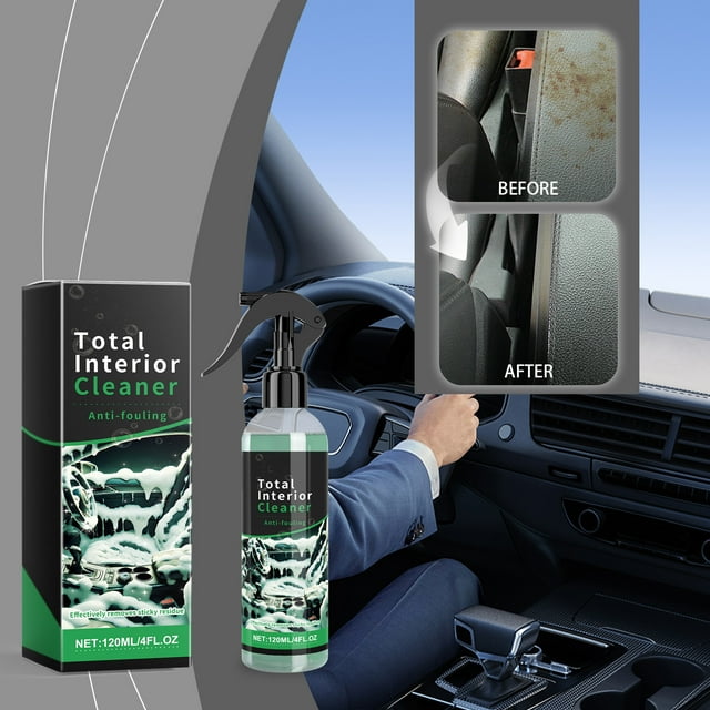 Dvkptbk Automotive Interior Cleaning Agent Car Interior Cleaner Leather Fabric Plastic Cleaner 120ml Car Care & Cleaning