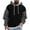 Black, variant on Men’s Sweatshirts Long Sleeve Pullover Patchwork Plaid Jacquard Hoodie Casual Drawstring Hoody Top Black L