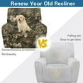 thumbnail image 4 of Xixirimido Realistic Forest Camo Pattern Recliner Chair Cover, 4-Pieces Stretch Recliner Covers for Recliner Chair Soft Reclining Chair Slipcover Furniture Protector for Pets Kids, 4 of 7
