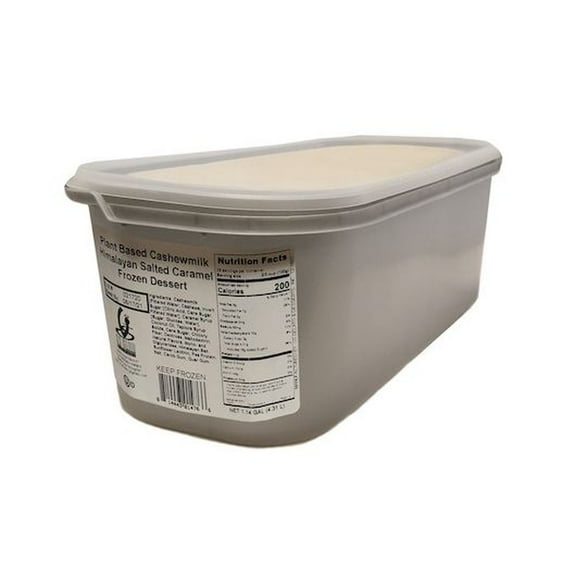 GS Gelato Plant Based Cashewmilk Himalayan Salted Caramel Frozen Dessert, 4.31 Liter