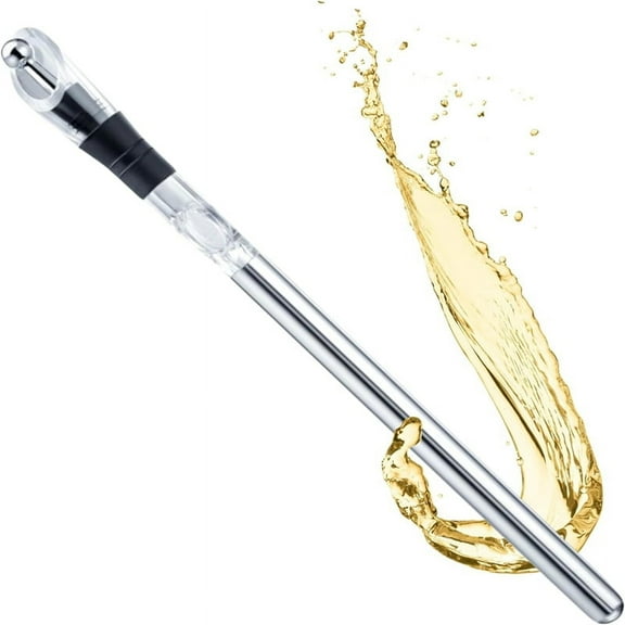 Wine Chiller with Pourer Simono - Effortless Cooling for Up to 3 Hours, Drip-Free Pouring,Silicone and Stainless Steel