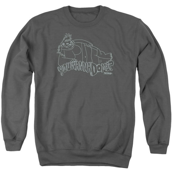 Squidbillies Krystal Adult Crewneck Sweatshirt Charcoal