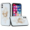 thumbnail image 6 of For Samsung Galaxy Z Flip 5 Diamond Bling Sparkly Glitter Ornaments Engraving Hybrid Armor Rugged Fashion Cover ,Xpm Phone Case [ White Garden Butterflies ], 6 of 8