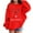 Z01-Red, variant on Preppy Sweater for Girls Solid Color Drawstring Preppy Pullover Tops Comfy Plus Size Hooded Sweatshirts for Teen Girls , Sizes 4-18