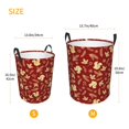 thumbnail image 3 of Daiia Golden Squirrels Holiday Round Laundry Basket with Handles Thickened Waterproof Circular hamper,Dirty Clothes Storage Basket for Bedroom,Bathroom,College Dorm-Medium, 3 of 6