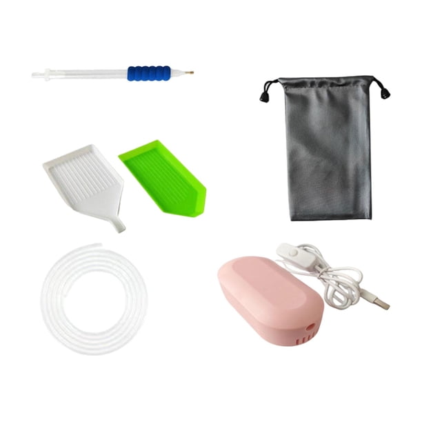 Bolígrafo eléctrico para pintar con diamantes, herramientas de pintura, práctico multiusos con bandeja rosa