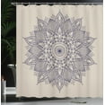 thumbnail image 3 of Ambesonne Mandala Shower Curtain, Eastern Retro Lotus Motif, 69"Wx70"L, Dusk Quartz, 3 of 4