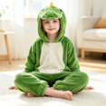 thumbnail image 4 of Coerni Girls Animal Onesie Soft Fleece Hooded Romper Cute Cartoon Bear/Panda/Tiger/Penguin Kids Fall Winter Warm Bodysuit Halloween Dress Up, 4 of 6