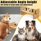 thumbnail image 1 of Estante de alimentación para perros y gatos de altura ajustable de madera de bambú, estante para cuencos para gatos, comedero para mascotas, estante de comedor de acero inoxidable antipunta, 1 of 5