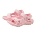 thumbnail image 6 of Rumantou Boys Girls Sandals Summer Outdoor Kids Boys Summer Sports Sandals Hiking Beach Outdoor Open Toe Lightweight Breathable Non Slip Casual Walking Shoes for US 1.5,Pink, 6 of 9