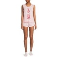 thumbnail image 3 of Coca Cola Women's and Women's Plus Tank Top, Shorts and Socks, 3-Piece Sleep Set, 3 of 5