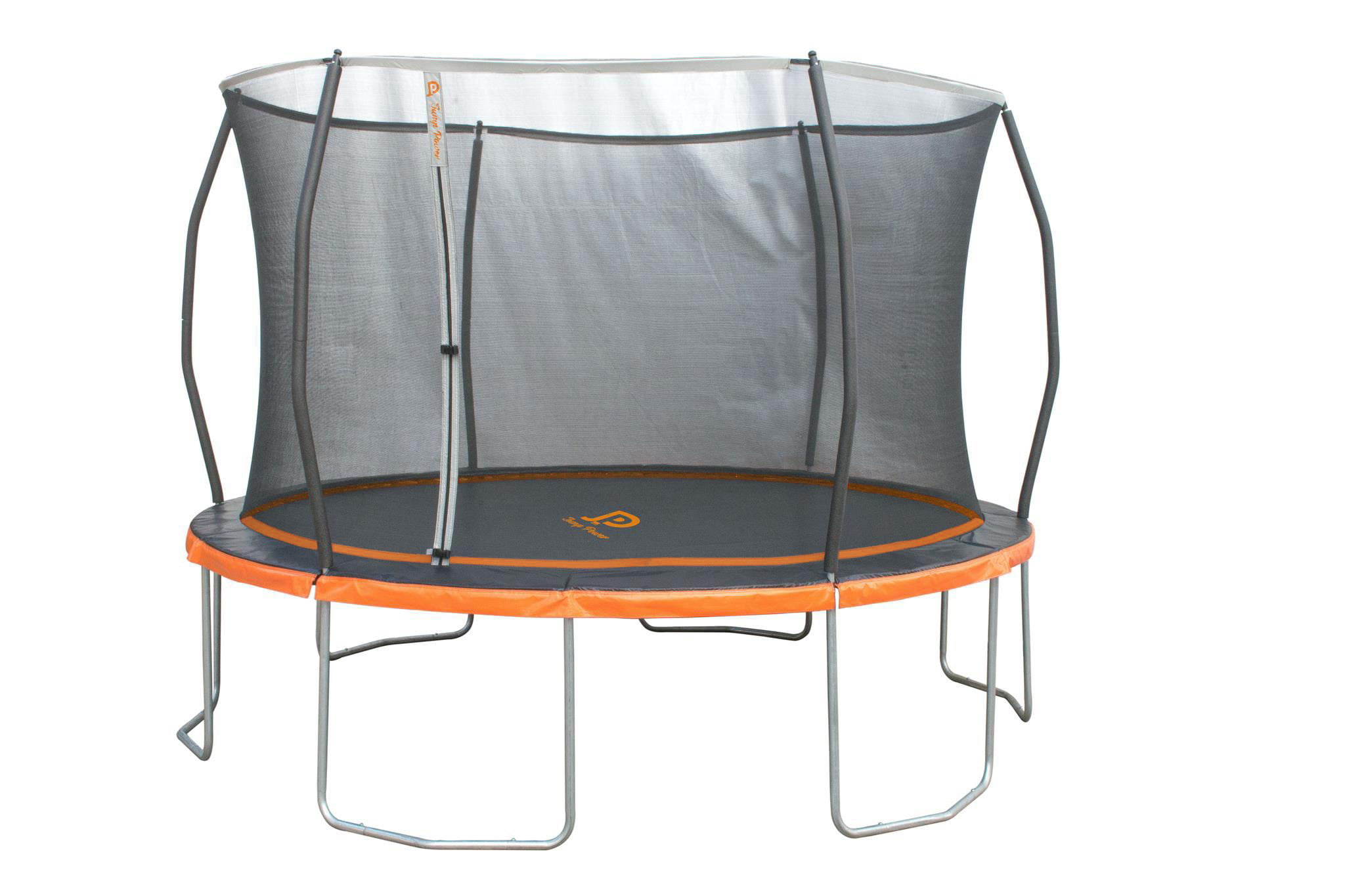Jump Power 12' Modern Trampoline with Safety Enclosure System-Round- ASTM Safety Approved